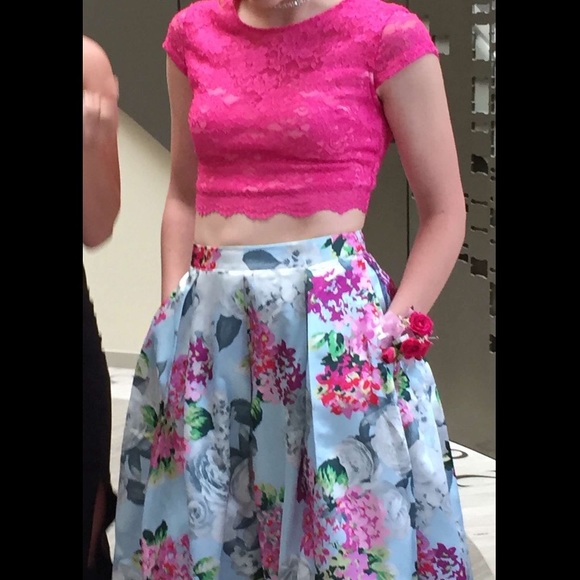 Prom Dress- 2 piece - Picture 2 of 3